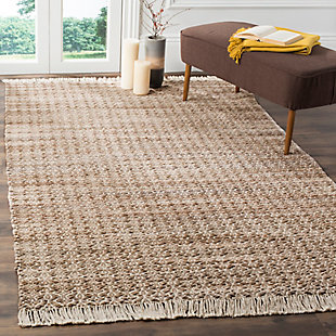 Hand Crafted 8' x 10' Area Rug, Ivory/Beige, rollover