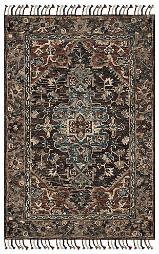 Accessory 5' x 8' Area Rug, Charcoal/Brown, large