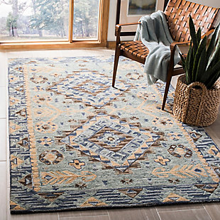 Accessory 5' x 8' Area Rug, Blue/Beige, rollover