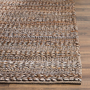 For sophisticated beach house style, this jute rug is the perfect choice. Natural fiber rugs are soft underfoot, textural and woven from sustainably harvested jute for an elegant cottage look with feel-good appeal.Made of jute and cotton | Handwoven | Low pile | No bac; rug pad recommended | Spot clean | Imported