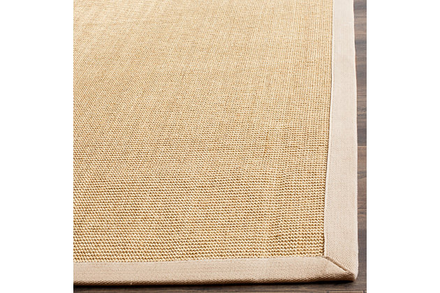 For sophisticated beach house style, this sisal rug is the perfect choice. Natural fiber rugs are soft underfoot, textural and woven from sustainably harvested sisal for an elegant cottage look with feel-good appeal.Made of sisal | Machine made | Low pile | Latex backing; rug pad recommended | Spot clean | Imported
