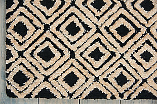 Dress up any floor with the natural hue and designer look of this hand-tufted rug. It welcomes visitors with warmth and comfort underfoot. Neutral color palette exudes a marvelously modern vibe which works wonders in any setting.Made of polyester | Hand-tufted | Rug pad recommended | High-low pile | Imported | Stain and fade resistant | Spot clean