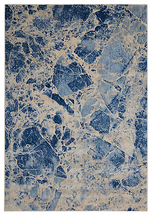 Accessory Somerset Blue 5'3" X 7'5" Area Rug, Ink, large