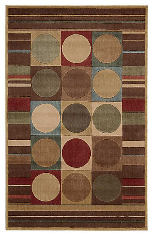 Accessory Somerset Multicolor 5'3" X 7'5" Area Rug, Red/Beige, large