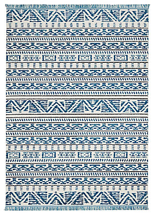 Accessory Kamala Ivory/blue 3'11" X 5'11" Area Rug, Teal/Ivory, large