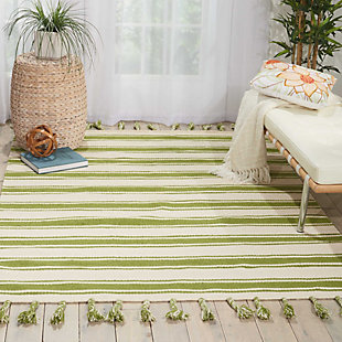 Bold stripes and a classic color pairing make a simply striking statement. This flatweave rug aligns your space in a decidedly modern way.Made of wool/cotton/polyester | Hand-woven | Flatweave | Reversible | Imported | Spot clean