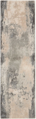 Accessory Maxell Ivory/Gray 2'2" X 7'6" Runner, Charcoal/Ivory, large