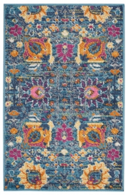 "Accessory Passion Denim 1'10" X 2'10" Accent Rug", Teal