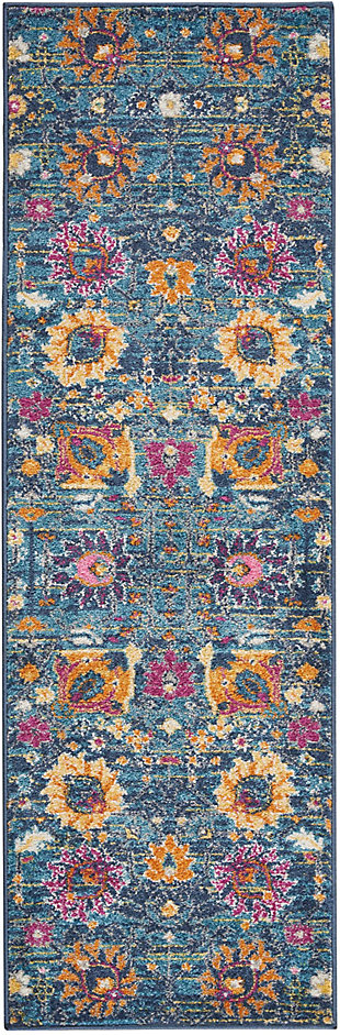Accessory Passion Denim 5'3" X 7'3" Area Rug, Teal, rollover