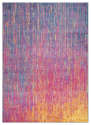 Accessory Passion Multicolor 5'3" X 7'3" Area Rug, Sunburst, large