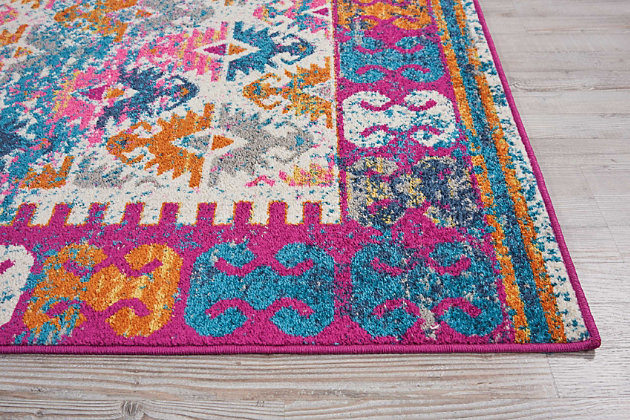 Merging symmetry with an organic sense of flow, this rug is out of this world in terms of tone and texture. Classic border design provides such rich shade variation, taking your floors to a whole new level.Made of polpropylene | Machine woven | Cut pile, low shedding | Jute backing | Imported | Spot clean