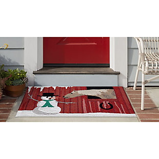 Decorative Liora Manne Country Winter Indoor/Outdoor Rug 30" x 48", Red, rollover