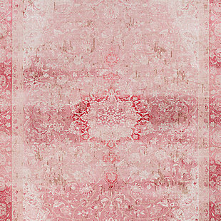 When your room needs a dash of color and pop of personality, this wonderfully versatile rug is just the ticket. Distressed, dyed effect softens the aesthetic for understated good looks that complement virtually any decor.Made of chenille polyester | Machine woven | Low pile | Imported | Machine Washable (Cold Water Only – Hang Dry) or Spot Clean