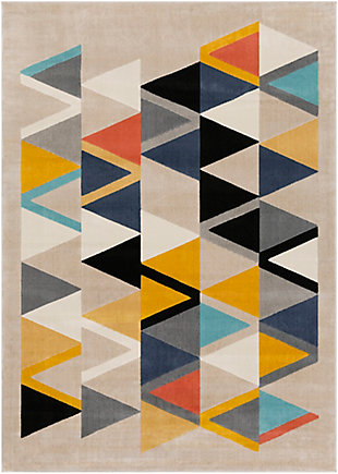 Align a space in a fresh, contemporary way with this geometric-patterned rug. Complementary colors and a dynamic design deliver a home run in the style department.Made of polypropylene | Machine woven | Medium pile | Imported | Spot clean only