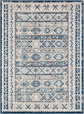 Kids Area Rug 5'3" x 7'3", Denim/Ash Gray/Aqua, large