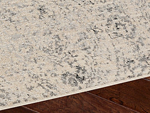 Machine Woven 7'10" x 10' Area Rug, Charcoal/Wheat/Ash, rollover