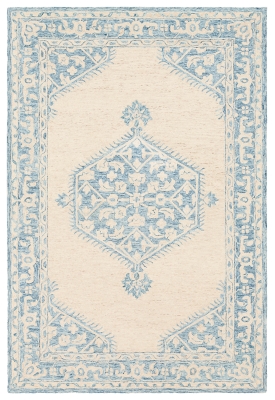 Hand Tufted 8' x 10' Area Rug, Pale Blue/Beige, large