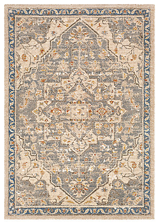 Machine Woven 6'7" x 9'6" Area Rug, Butter/Cream/Champagne, large