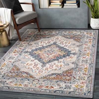 Machine Woven Anakara 5'3" x 7'3" Area Rug, Taupe, rollover