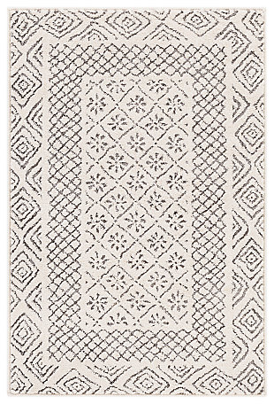 Hand Tufted Bahar 2' x 2'11" Doormat, Charcoal, large