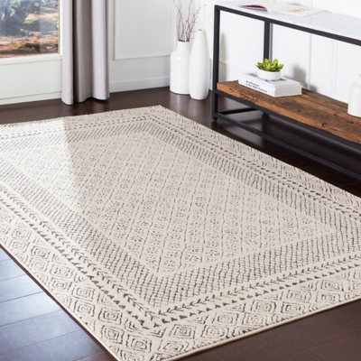 Shaver Floral Light Gray/Dark Brown Area Rug Bayou Breeze Rug Size: Rectangle 9'6 x 13'10