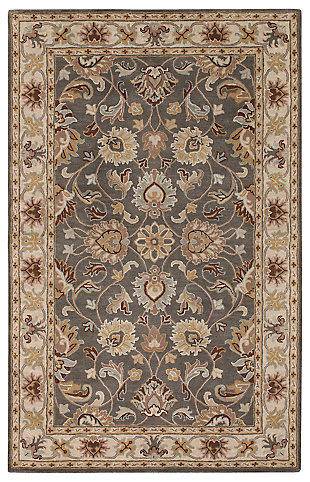 Machine Woven Augusta 6' x 9' Oval Area Rug, Chocolate, large