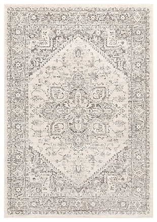Machine Woven Chester 6'7" x 9' Area Rug, Charcoal, large