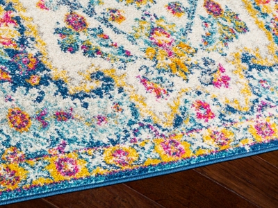 Machine Woven Elaziz 5'3" x 7'6" Area Rug, Saffron, rollover