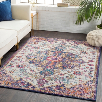 Machine Woven Harper 3'11" x 5'7" Area Rug, Saffron, large