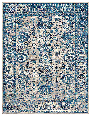 Machine Woven Monte Carlo 7'10" x 10'2" Area Rug, Navy, large