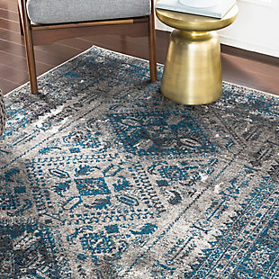 Surya Monte Carlo Traditional Area Rug, Charcoal/Blue, rollover