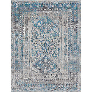 Surya Monte Carlo Traditional Area Rug, Charcoal/Blue, large