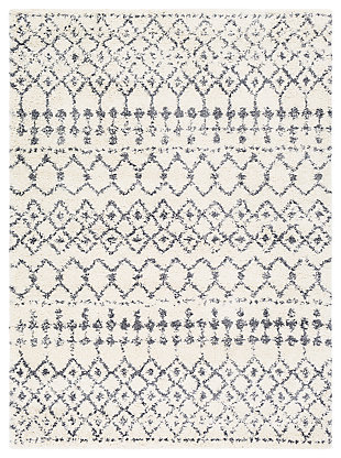 Machine Woven Maroc 2' x 3' Doormat, Charcoal/Cream, large