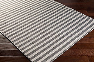 Machine Woven Pasadena 2'7" x 4'11" Doormat, Medium Gray, rollover