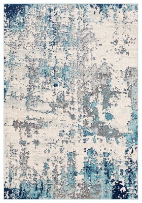 Machine Woven Sunderland 7'10" x 10'3" Area Rug, Navy, large