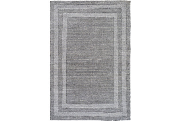 Dress up any floor with the natural hue and designer look of this rug. It welcomes visitors with warmth and comfort underfoot. Neutral color palette exudes a marvelously modern vibe which works wonders in any setting.Made of wool and nylon | Hand-tufted | Low pile | Rug pad recommended | Spot clean | Imported