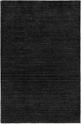 Hand Knotted Torino 5' x 7'6" Area Rug, Charcoal/Light Gray, large