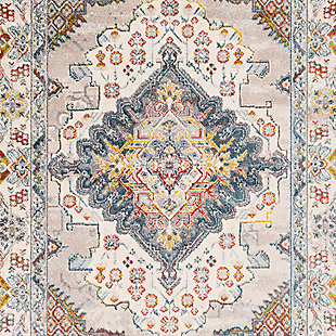 An updated interpretation of the classic medallion design, this rug delights with its fresh feel and timeless appeal. Pleasing palette grounds your space in perfect harmony.Made of polypropylene | Machine woven  | Medium pile | Rug pad recommended | Imported | Spot clean only