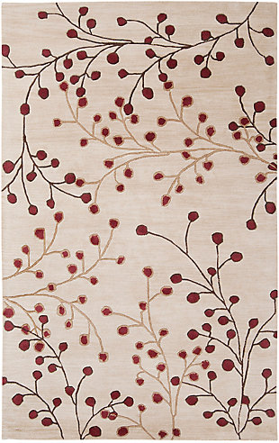 Looking to liven a room? This designer area rug provides the fresh take on floral you've been longing for. Its flowing pattern and organic hues exude a sense of ease that’s easy to love.Made of wool | Hand-tufted | Medium pile | Canvas backing; rug pad recommended | Wool fibers are prone to shedding, vacuum regularly and shedding will subside | Imported | Spot clean only