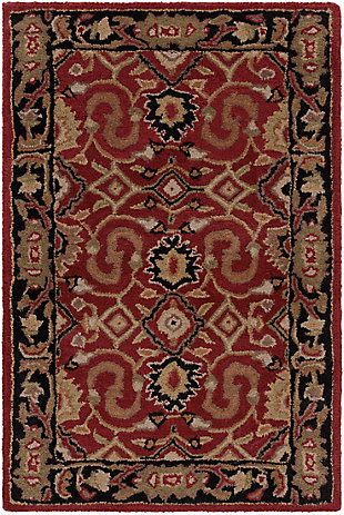 Classic design elements create a rug that's timeless in elegance and universal in appeal. Posh palette and distinctive pattern clearly reflect your good taste.Made of wool | Hand-tufted | Medium pile | Canvas backing; rug pad recommended | Wool fibers are prone to shedding, vacuum regularly and shedding will subside | Imported | Spot clean only