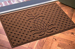 Home Accents Aqua Shield 1'11" x 3' Diamond Pineapple Indoor/Outdoor Doormat, Brown, rollover