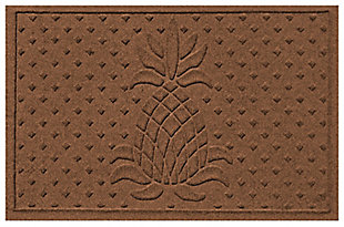 Home Accents Aqua Shield 1'11" x 3' Diamond Pineapple Indoor/Outdoor Doormat, Brown, large