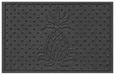 Home Accents Aqua Shield 1'11" x 3' Diamond Pineapple Indoor/Outdoor Doormat, Gray, large
