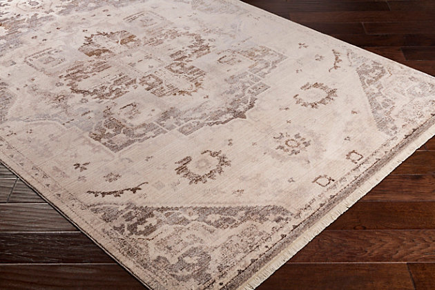 When your room needs a dash of softness and pop of personality, this wonderfully versatile rug is just the ticket. Distressed, dyed effect softens the aesthetic for understated good looks that complement virtually any decor.Made of polyester | Machine woven | Low pile | No backing; rug pad recommended | Spot clean | Imported