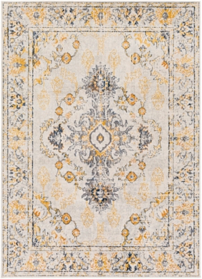 Traditional 6'7" x 9' Area Rug, Multi, large