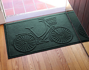 Home Accents Aqua Shield 1'11" x 3' Nantucket Bicycle Indoor/Outdoor Doormat, Green, rollover