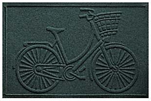 Home Accents Aqua Shield 1'11" x 3' Nantucket Bicycle Indoor/Outdoor Doormat, Green, large