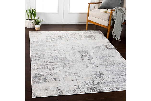 Made in the fade. Sporting a weathered effect for a relaxed sensibility, this area rug conveys what peaceful living is all about. Easy-care construction and exceptional versatility make it a practical choice for any space you please.Made of polyester | Machine woven |  pile | No bac; rug pad recommended | Spot clean | Imported