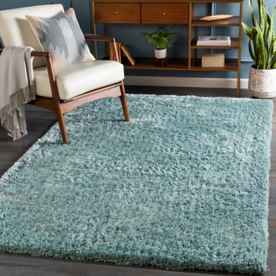 World Needle 5' x 8' Area Rug, Aqua, rollover