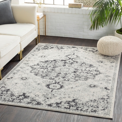Traditional 5'3" x 7'3" Area Rug, Gray, large